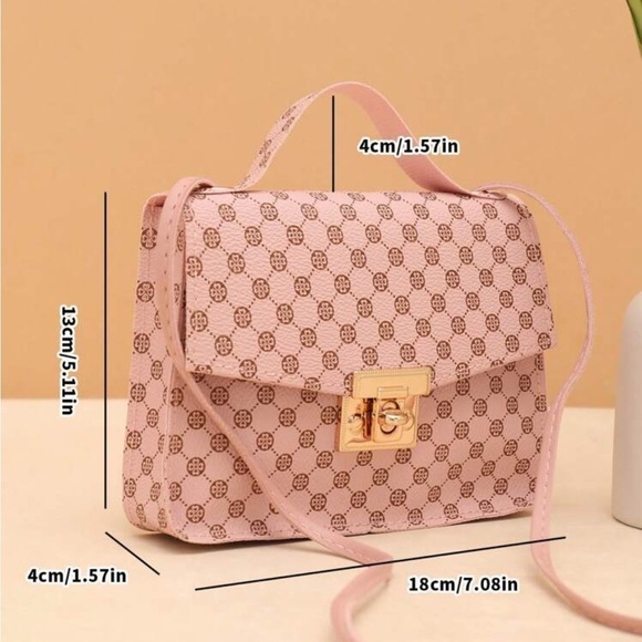 ⚠️Clearance Pink Patterned Crossbody Bag - Picture 2 of 6